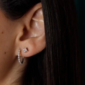 Aretes con diamantes