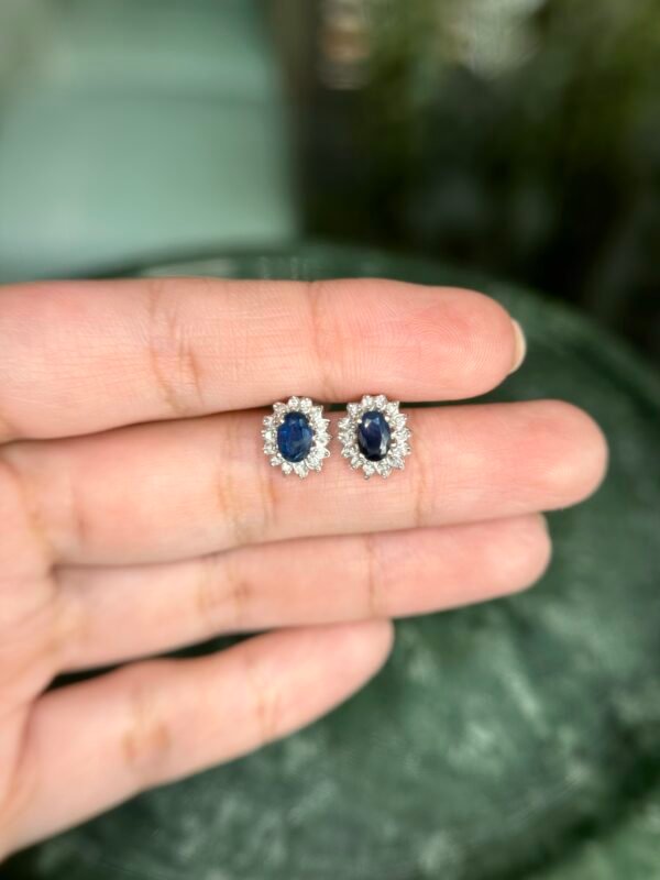 Broqueles Zafiro/Diamantes Nat