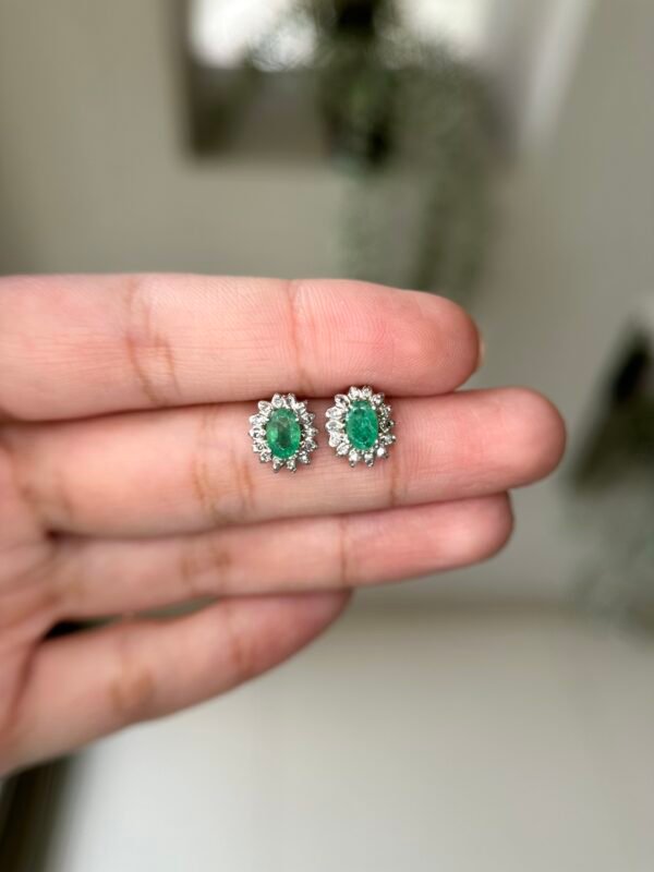 Broqueles Esmeraldas/Diamantes Nat