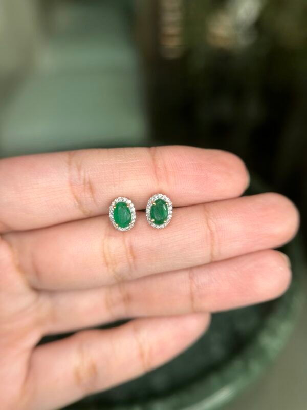 Broqueles Esmeraldas/Diamantes Nat