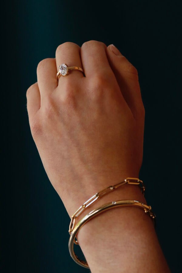 Pulsera Media Caña c/Zirconias Chica
